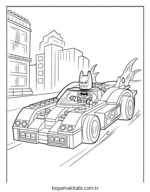 Batman boyama sayfası – basit çizim, kolay boyama