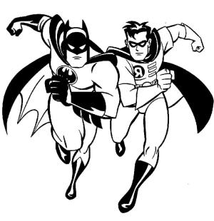 Batman boyama sayfası,  coloring page, Robin’le Batman, 