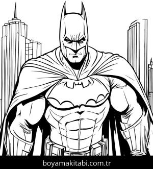 Batman boyama sayfası,  coloring page, kreatif, klasik, mutlu