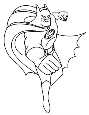 Batman boyama sayfası,  coloring page, Batman Saldırısı, 