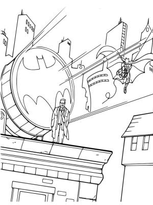 Batman boyama sayfası,  coloring page, James Gordon ve Batman, 