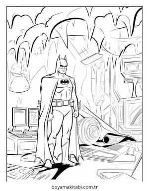 Batman boyama sayfası – evde etkinlik, ücretsiz yazdır