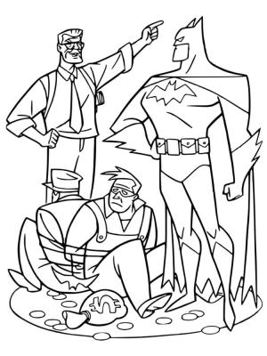 Batman boyama sayfası,  coloring page, Batman ve James Gordon, 