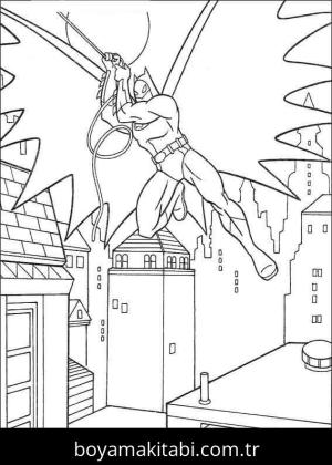 Batman boyama sayfası – el becerilerini geliştirir, boyama çalışması