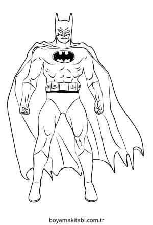 Batman boyama sayfası – eğlenceli etkinlik, el becerilerini geliştirir