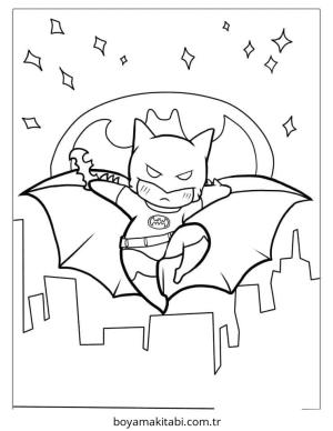Batman boyama sayfası – PDF indir, sevimli karakter