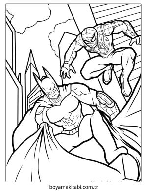 Batman boyama sayfası – yaratıcılık, eğlenceli etkinlik