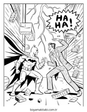 Batman boyama sayfası – çocuklar için, çizgi film temalı