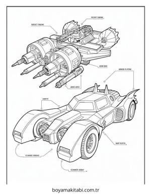 Batman boyama sayfası – okul öncesi, evde etkinlik