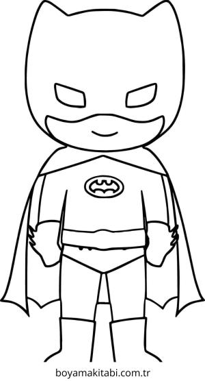 Batman boyama sayfası – kolay boyama, eğitici aktivite