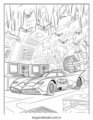 Batman boyama sayfası – yaratıcılık, eğlenceli etkinlik