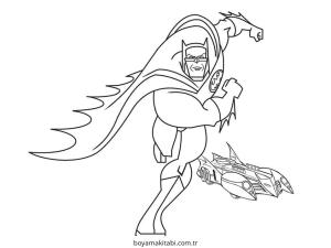 Batman boyama sayfası – el becerilerini geliştirir, boyama çalışması