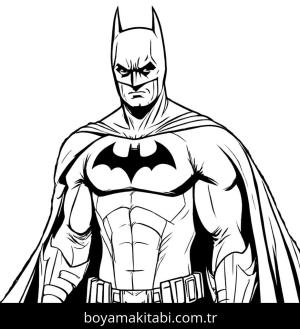 Batman boyama sayfası,  coloring page, renkli, kreatif, çerçeveli