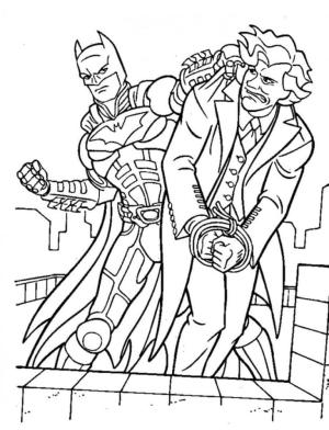 Batman boyama sayfası,  coloring page, Batman ve Kötü Adam, 