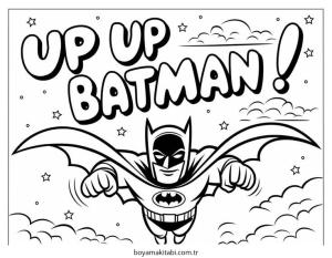 Batman boyama sayfası – sanatsal çalışma, çocuklar için