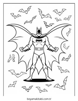 Batman boyama sayfası – boyama etkinliği, çocuk aktivitesi