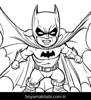 Batman boyama sayfası,  coloring page, şekilli, canlı, kreatif