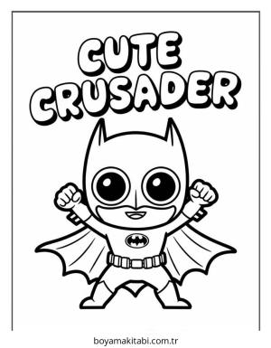 Batman boyama sayfası – eğlenceli etkinlik, el becerilerini geliştirir