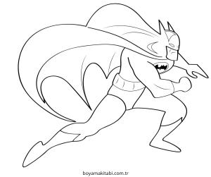 Batman boyama sayfası – sevimli karakter, sanatsal çalışma