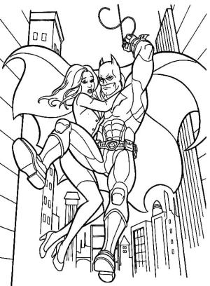 Batman boyama sayfası,  coloring page, Batman Bir Kadını Kurtarıyor, 