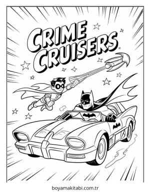 Batman boyama sayfası – PDF indir, sevimli karakter