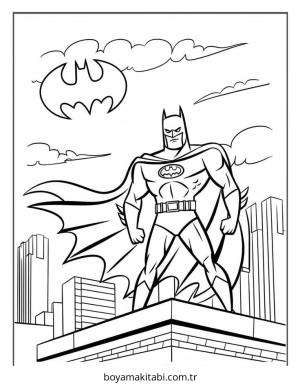 Batman boyama sayfası – boyama çalışması, yaratıcılığı geliştirir