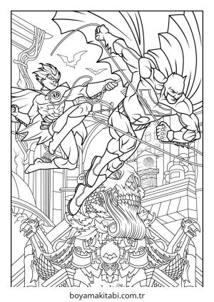 Batman boyama sayfası – el becerilerini geliştirir, boyama çalışması