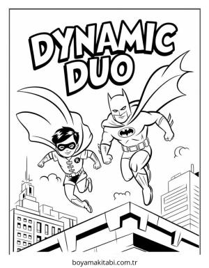 Batman boyama sayfası – kolay boyama, eğitici aktivite