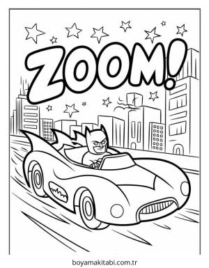 Batman boyama sayfası – renkli çizimler, okul öncesi