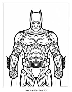 Batman boyama sayfası – renkli çizimler, okul öncesi