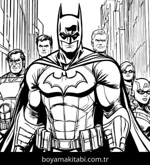 Batman boyama sayfası,  coloring page, canlı, oyunlu, benzersiz