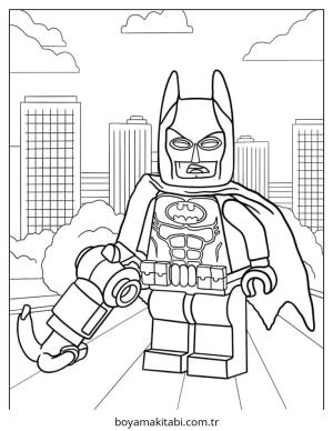 Batman boyama sayfası – sanatsal çalışma, çocuklar için