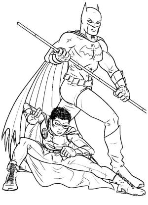 Batman boyama sayfası,  coloring page, Batman ve Robin, 