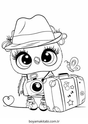 Baykuş boyama sayfası – eğlenceli etkinlik, el becerilerini geliştirir