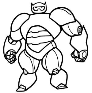 Baymax boyama sayfası,  coloring page, İnanılmaz Zırhlı Baymax Boyama, 