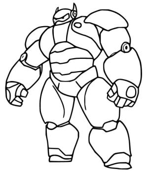 Baymax boyama sayfası,  coloring page, Zırhlı Baymax Boyama, 