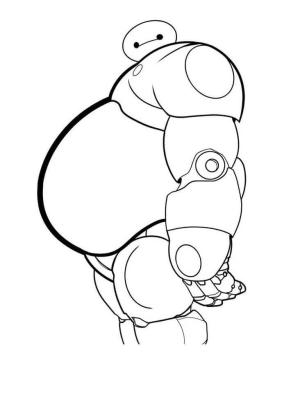 Baymax boyama sayfası,  coloring page, Baymax Divertido, 