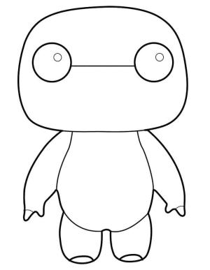 Baymax boyama sayfası,  coloring page, Funko Pop Baymax, 