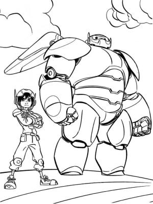 Baymax boyama sayfası,  coloring page, Harika Baymax ve Hiro, 