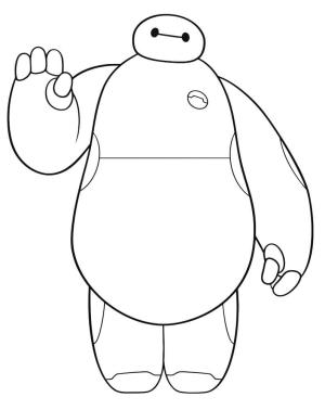 Baymax boyama sayfası,  coloring page, Baymax Merhaba Diyor, 