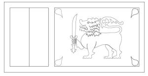 Bayrak boyama sayfası,  coloring page, Sri Lanka Bayrağı, 