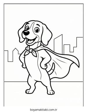 Beagle boyama sayfası – keyifli zaman, renkli çizimler