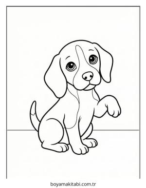 Beagle boyama sayfası – yaratıcılığı geliştirir, keyifli zaman