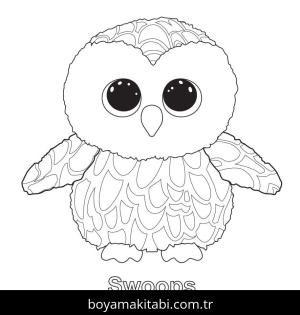 Beanie Boo boyama sayfası – okul öncesi, evde etkinlik