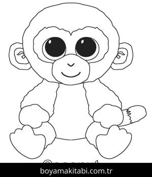 Beanie Boo boyama sayfası – el becerilerini geliştirir, boyama çalışması