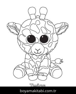 Beanie Boo boyama sayfası – kolay boyama, eğitici aktivite