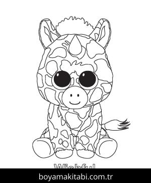 Beanie Boo boyama sayfası – çocuk aktivitesi, PDF indir
