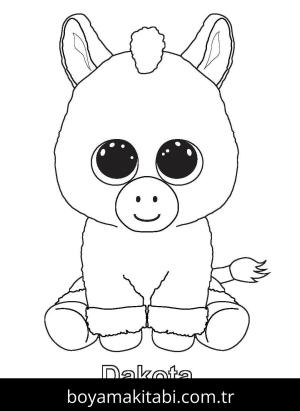 Beanie Boo boyama sayfası – boyama çalışması, yaratıcılığı geliştirir