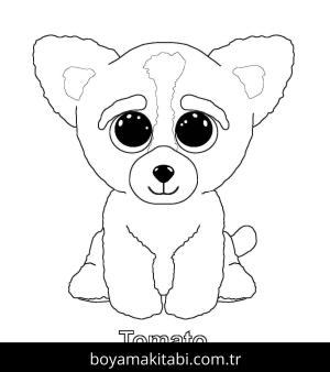 Beanie Boo boyama sayfası – çocuk aktivitesi, PDF indir