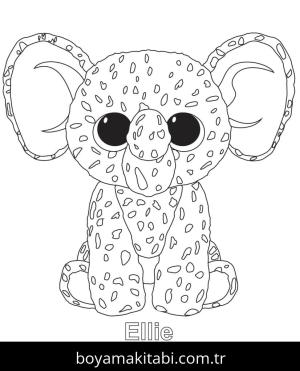 Beanie Boo boyama sayfası – boyama etkinliği, çocuk aktivitesi